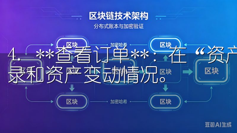 4. **查看订单**：在“资产”页面可以查看你的交易记录和资产变动情况。